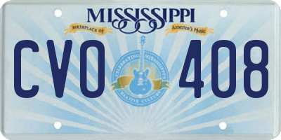 MS license plate CVO408