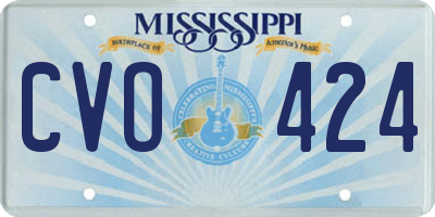 MS license plate CVO424