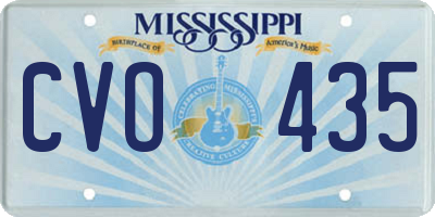 MS license plate CVO435