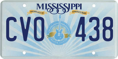 MS license plate CVO438