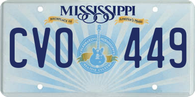 MS license plate CVO449