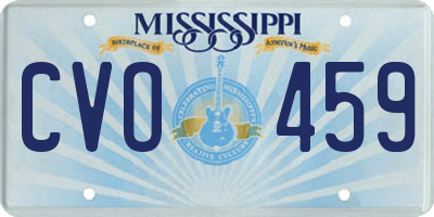 MS license plate CVO459