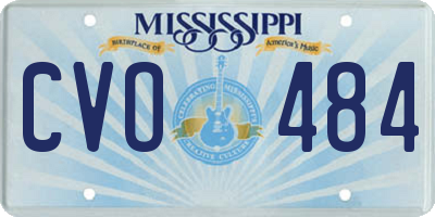 MS license plate CVO484