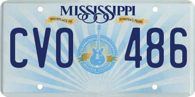 MS license plate CVO486