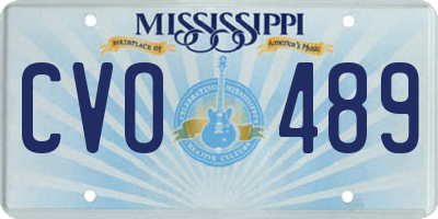 MS license plate CVO489