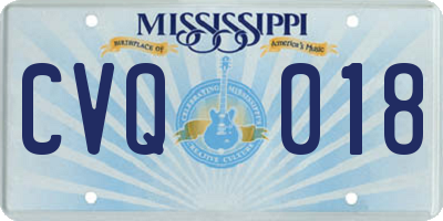 MS license plate CVQ018