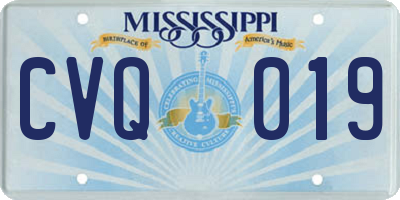MS license plate CVQ019