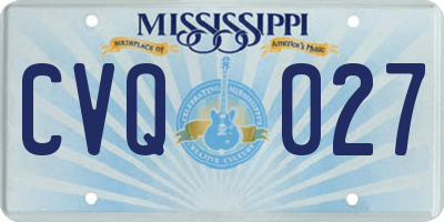 MS license plate CVQ027