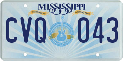 MS license plate CVQ043