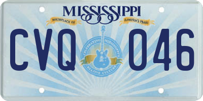 MS license plate CVQ046