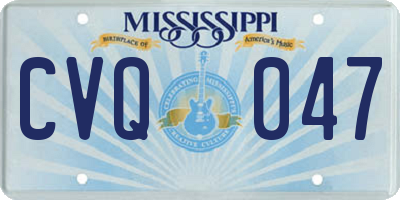MS license plate CVQ047