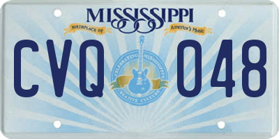 MS license plate CVQ048