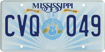 MS license plate CVQ049