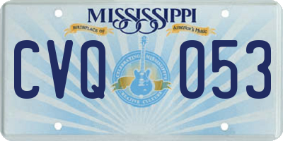 MS license plate CVQ053