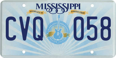 MS license plate CVQ058