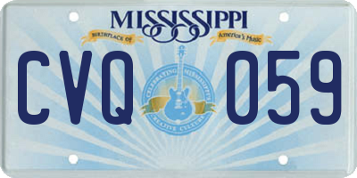 MS license plate CVQ059
