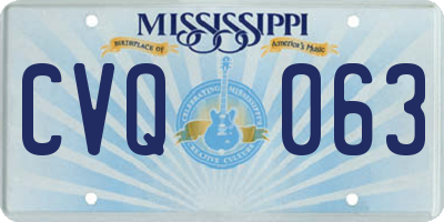 MS license plate CVQ063