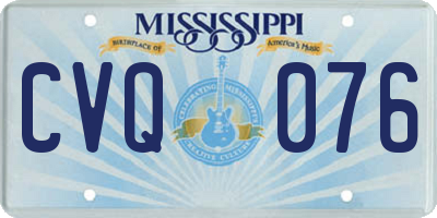 MS license plate CVQ076