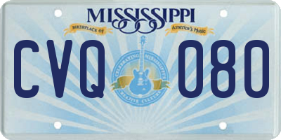 MS license plate CVQ080