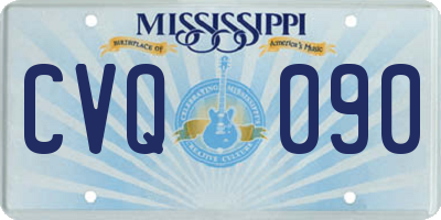 MS license plate CVQ090