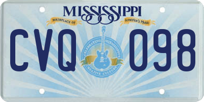 MS license plate CVQ098