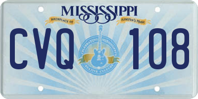 MS license plate CVQ108