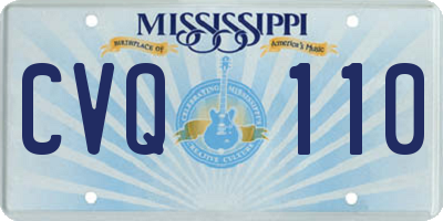MS license plate CVQ110