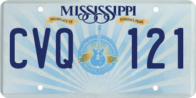 MS license plate CVQ121