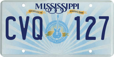 MS license plate CVQ127