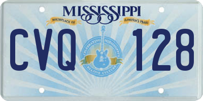 MS license plate CVQ128