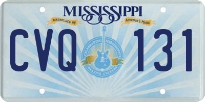 MS license plate CVQ131