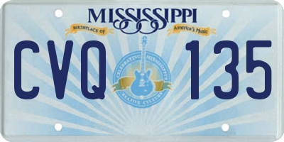 MS license plate CVQ135