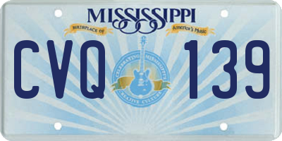 MS license plate CVQ139