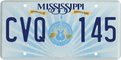 MS license plate CVQ145