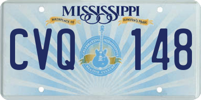 MS license plate CVQ148