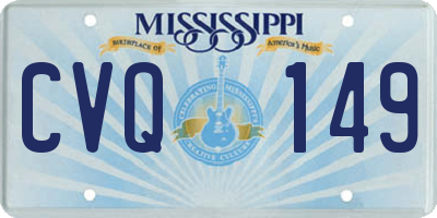 MS license plate CVQ149