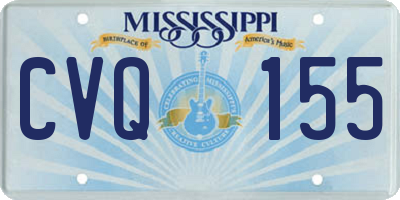 MS license plate CVQ155