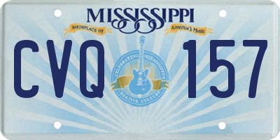 MS license plate CVQ157