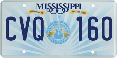 MS license plate CVQ160