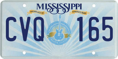 MS license plate CVQ165