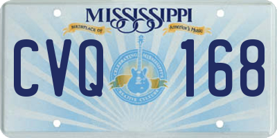 MS license plate CVQ168