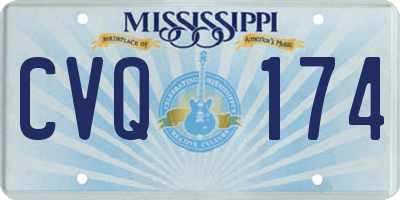 MS license plate CVQ174