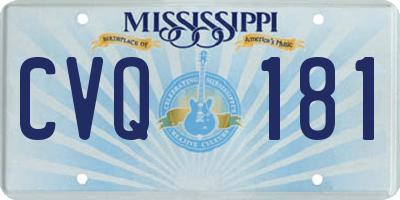 MS license plate CVQ181