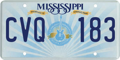MS license plate CVQ183