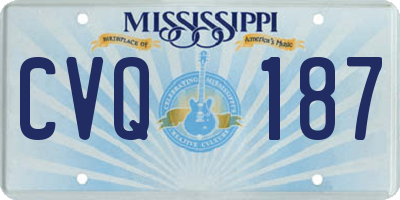 MS license plate CVQ187
