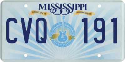 MS license plate CVQ191