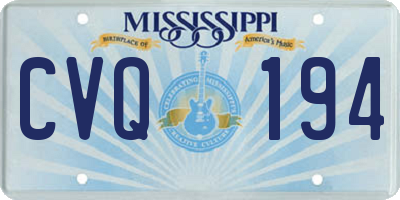 MS license plate CVQ194