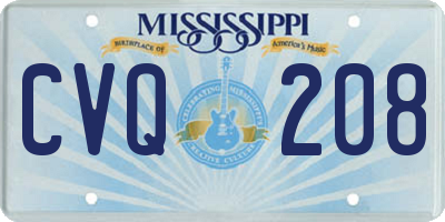 MS license plate CVQ208