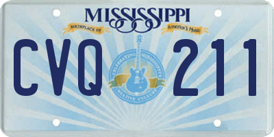 MS license plate CVQ211