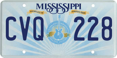 MS license plate CVQ228